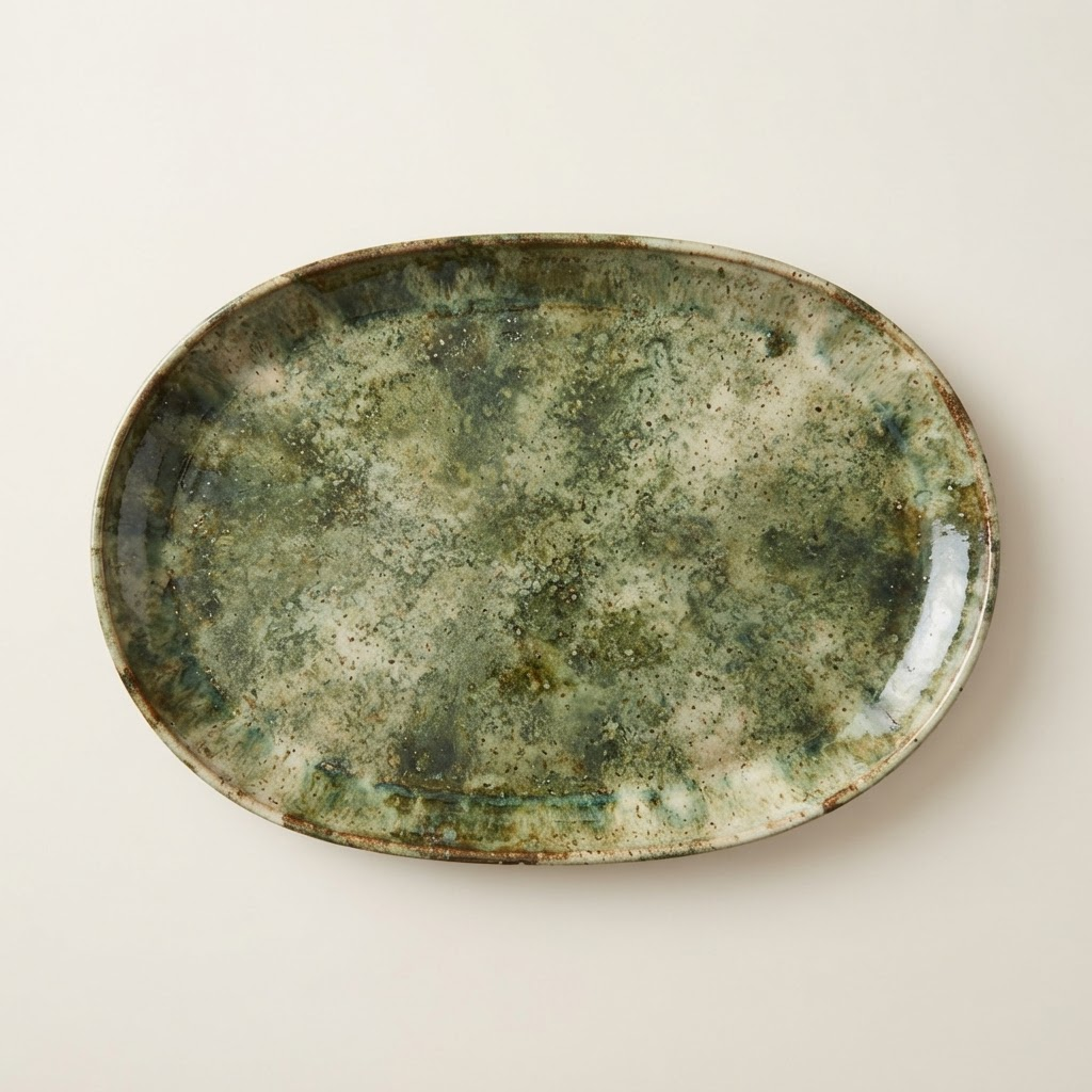 Đĩa oval men phản quang lớn